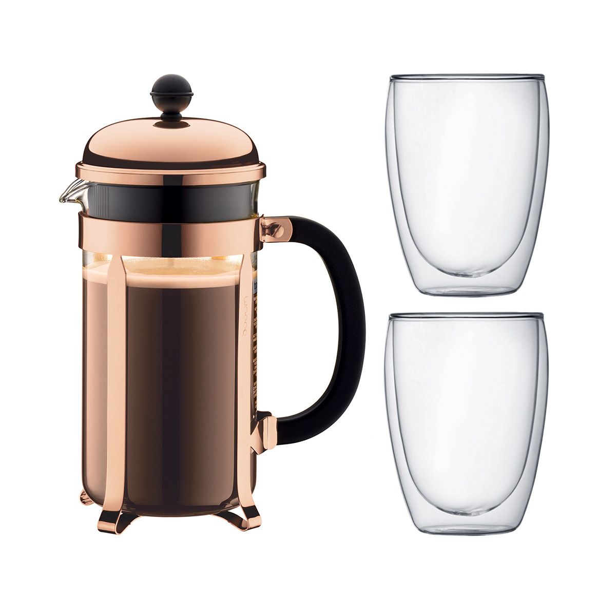 CHAMBORD® K1928 — Manueller Kaffeebereiter · 1 l — Vergleich nach nachprüfbaren Unterschieden — Belegsignale